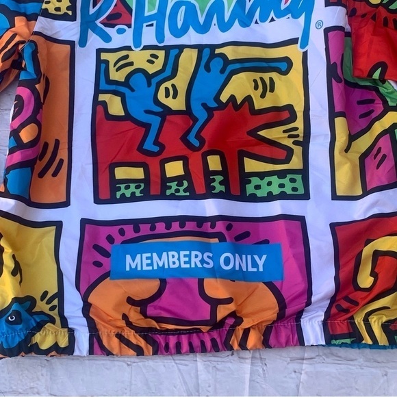 Keith K. Haring Members Only Pullover Windbreaker Jacket Rare NWT size LARGE - Picture 10 of 11
